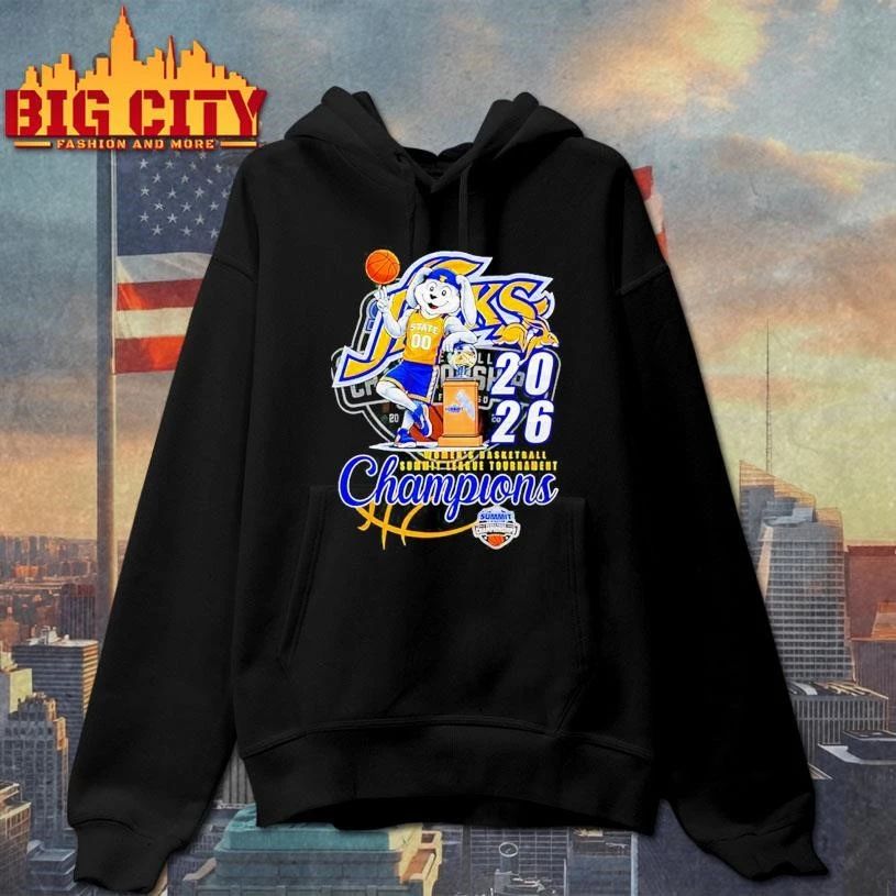 South Dakota State Jackrabbits 2026 Summit League Women’s Basketball Tournament Champions Shirt