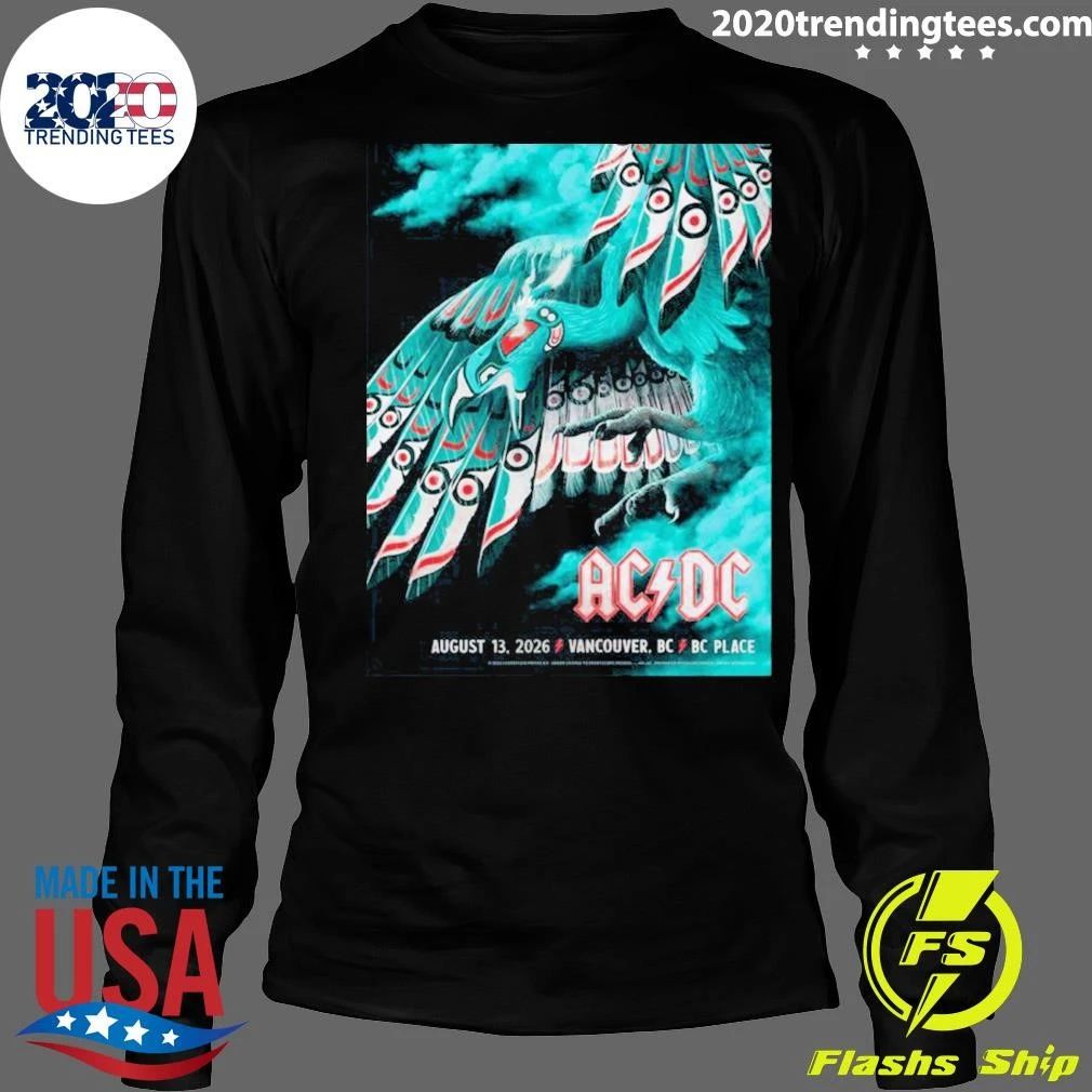 ACDC Vancouver 2026 Event Poster Live At BC Place Vancouver BC Canada On August 13 2026 Shirt