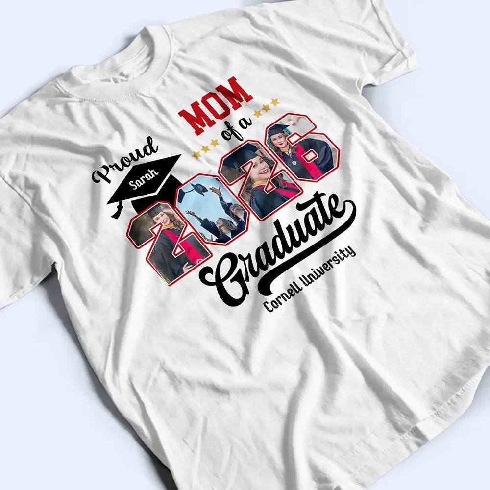 Custom Photo Proud Mom Dad Of A Graduation - Personalized T Shirt