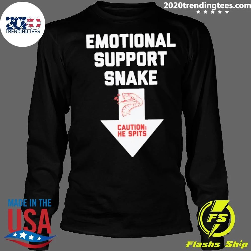 Emotional Support Snake Caution He Spirs Shirt
