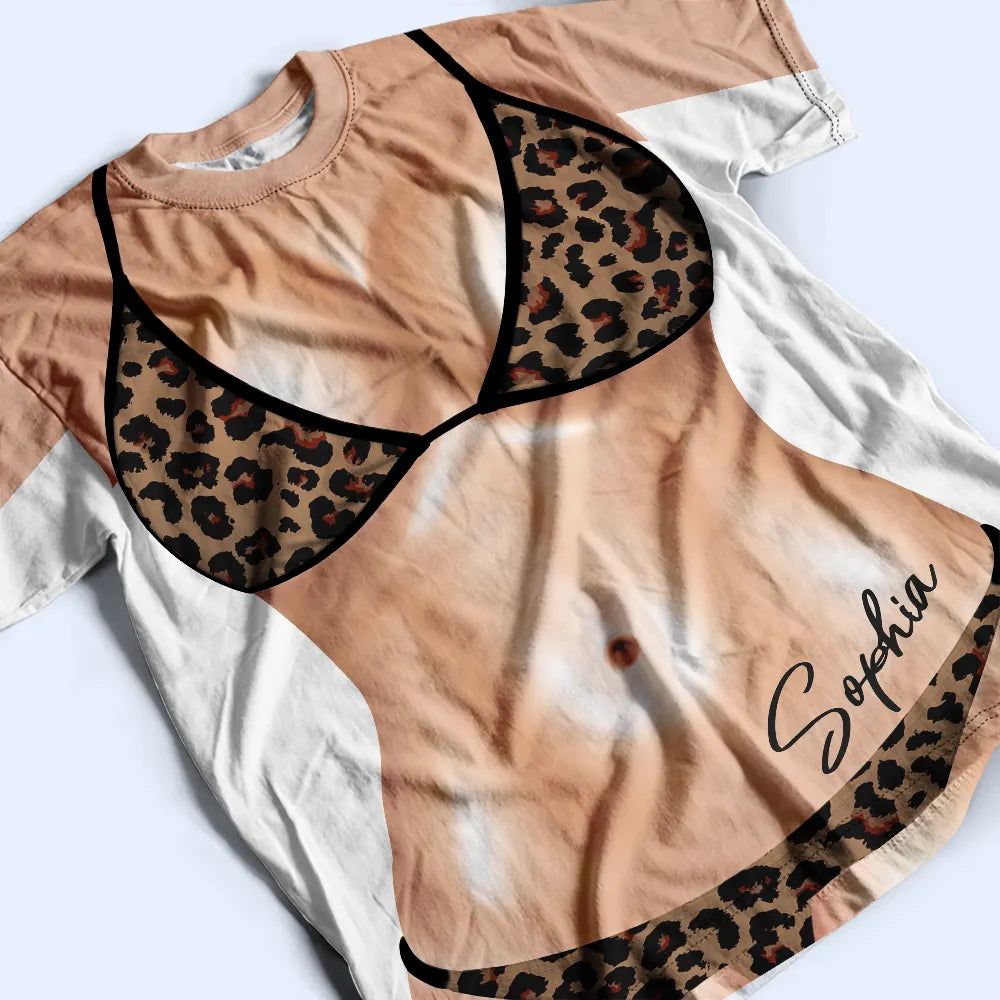 3D Funny Realistic Body Bikini - Personalized Full Print T Shirt