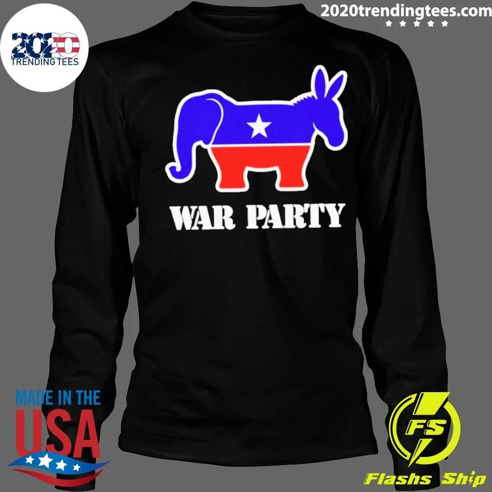War Party Donkey Elephant Political Bipartisan Shirt