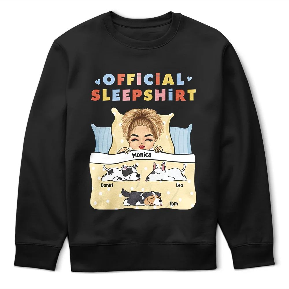 Official Sleepshirt Dog Mom Dog Dad - Personalized T Shirt