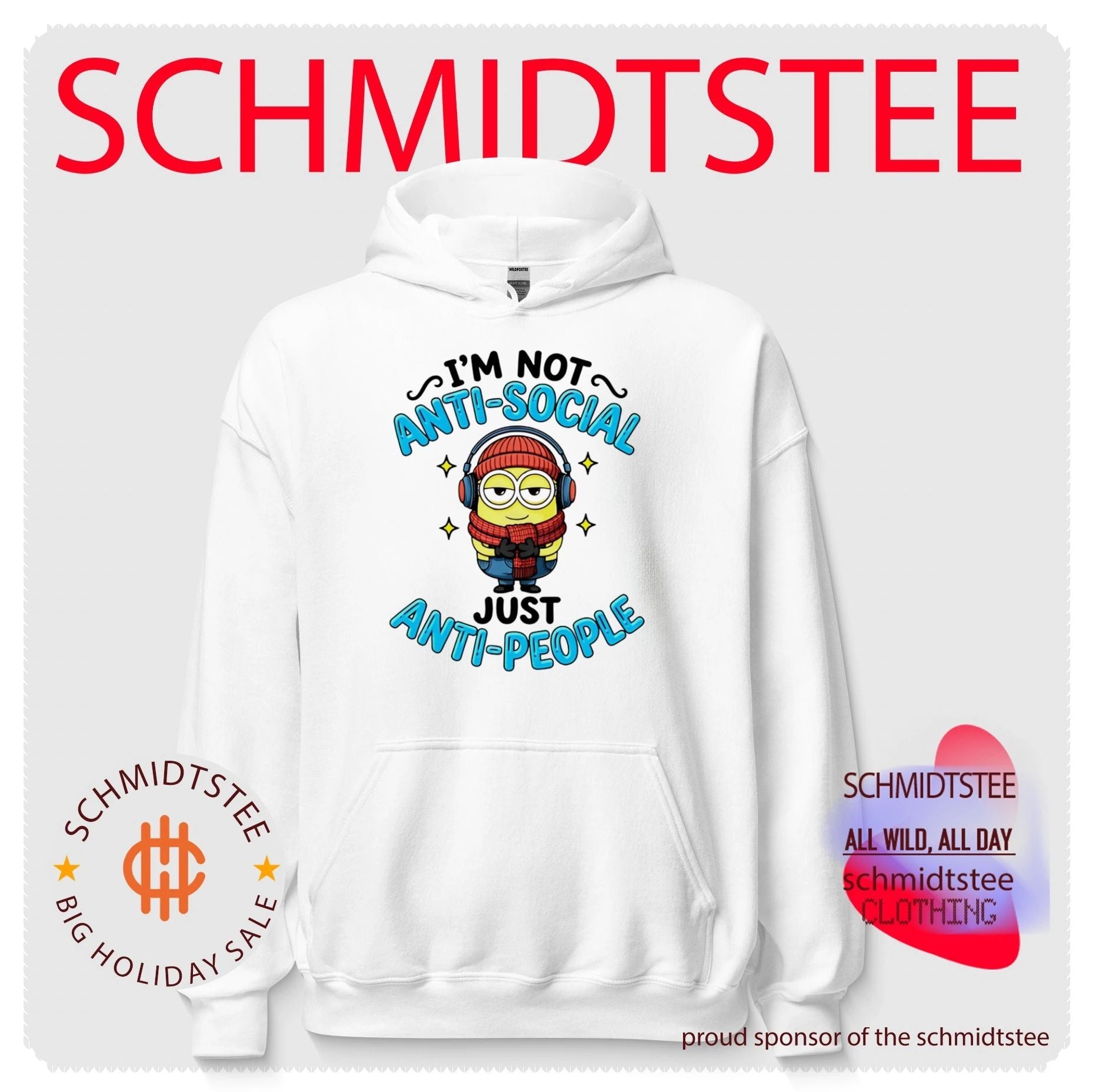 I’m not anti-social just anti-people Minion shirt