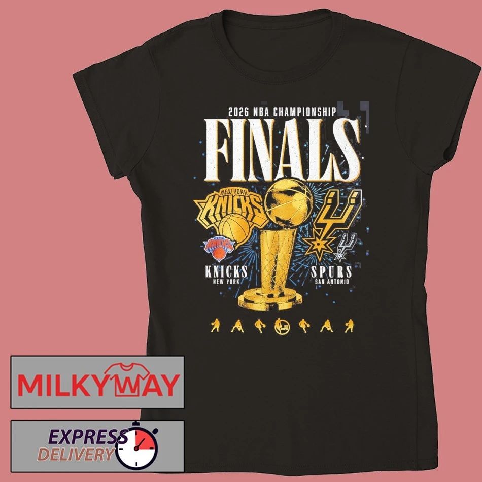 2026 NBA Championship Finals X ESPN New York Knicks Vs San Antonio Spurs Matchup Trophy T-Shirt