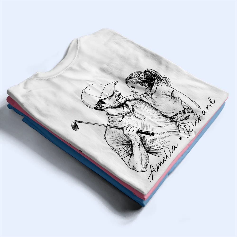 Custom Photo Pencil Sketch Dad Est Year Crossed Arrows - Personalized T Shirt