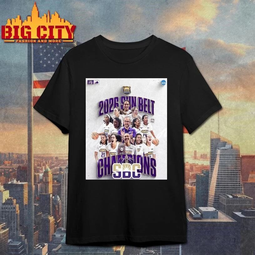 James Madison Dukes Women’s Basketball Are The 2026 Sun Belt Champions Home Decor Poster Shirt