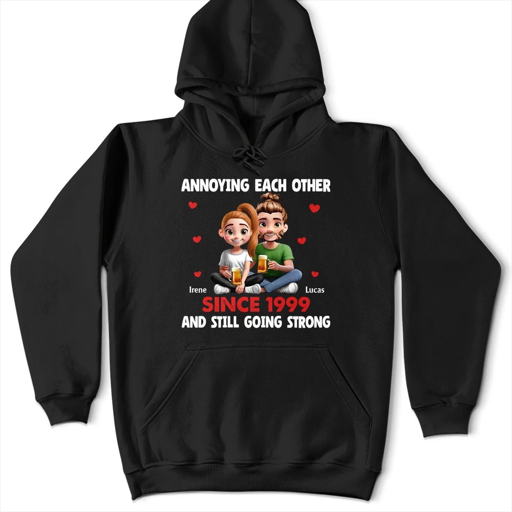 Annoying Each Other 3D Effect Couple - Personalized T Shirt
