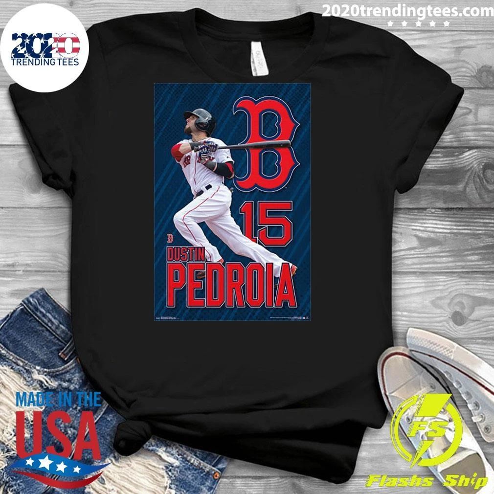 Dustin Pedroia Blast Boston Red Sox MLB Baseball Action Shirt