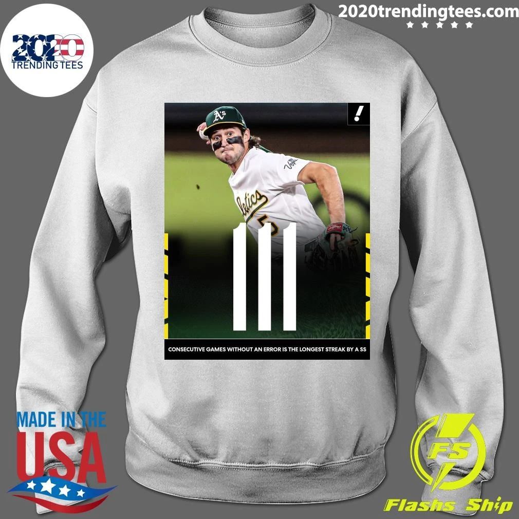 Jacob Wilson Makes Mlb History He Now Holds The Record For The Longest Errorless Streak By A Shortstop Ever 111 Games Shirt