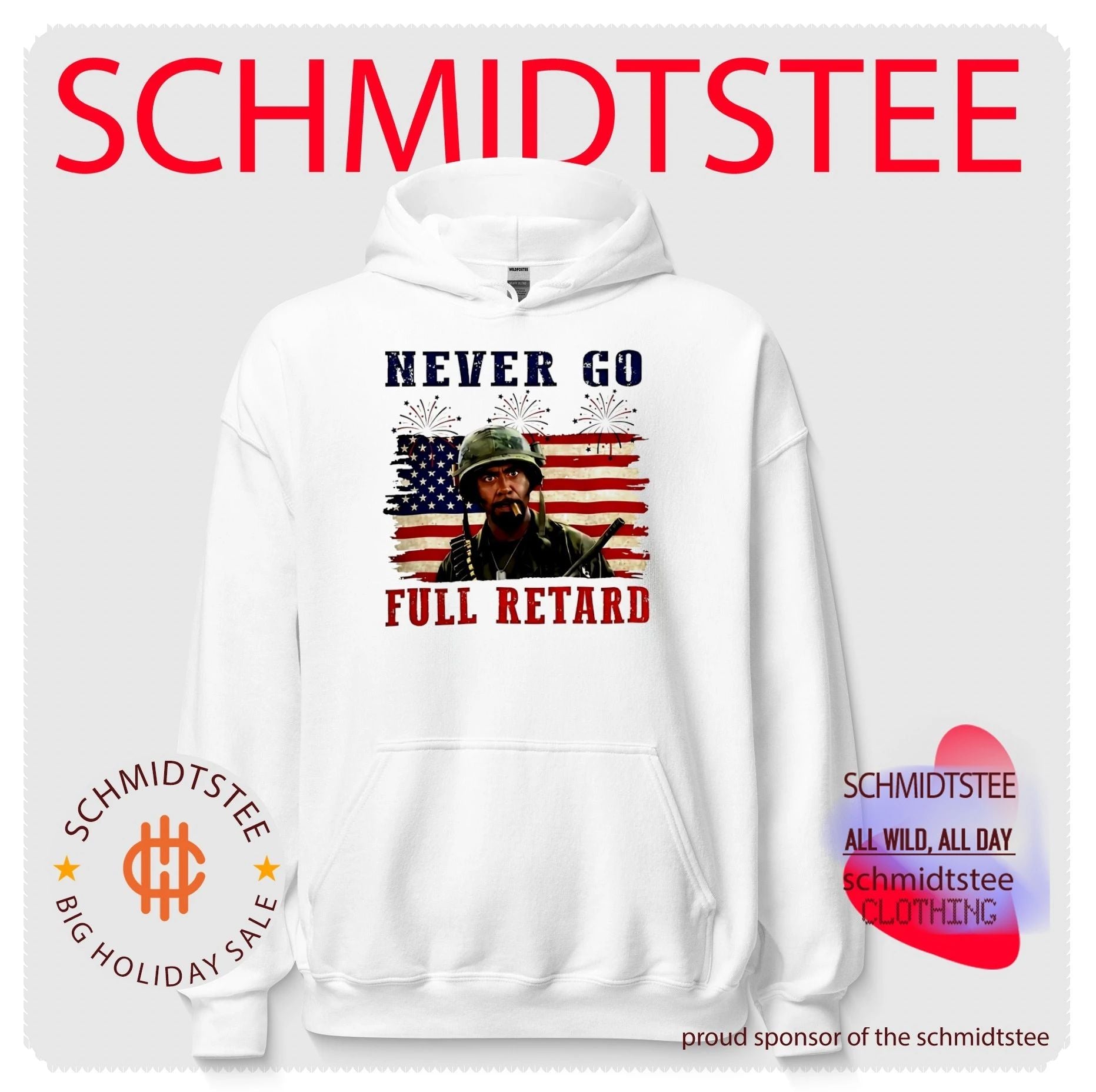 Never Go Full Retard 4th Of July Shirt