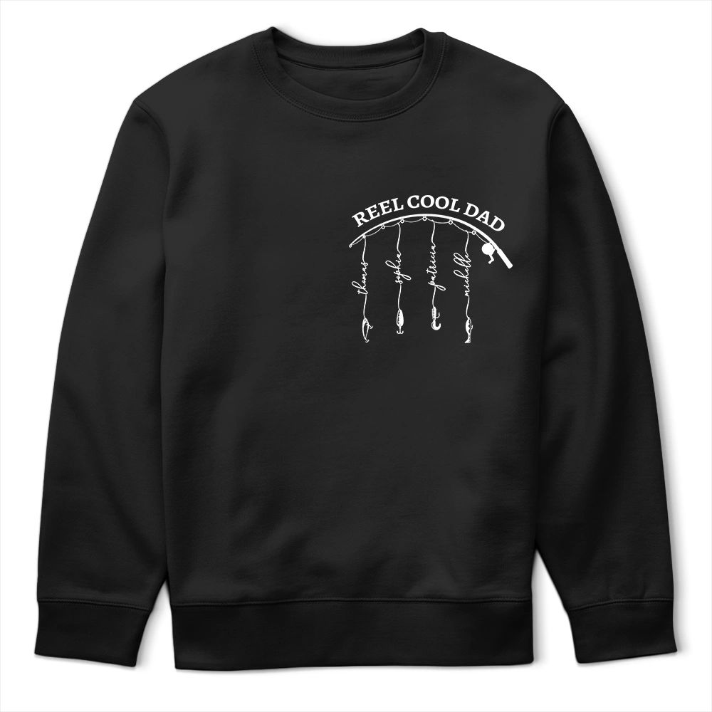 Reel Cool Dad Grandpa Fishing - Personalized T Shirt