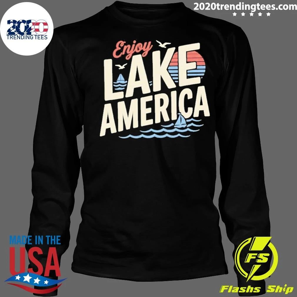Enjoy Lake America Retro Sunset Shirt