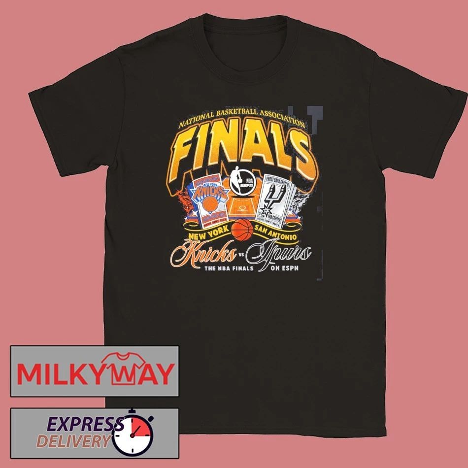 2026 NBA Championship Finals X ESPN New York Knicks Vs San Antonio Spurs Head To Head Ticket T-Shirt