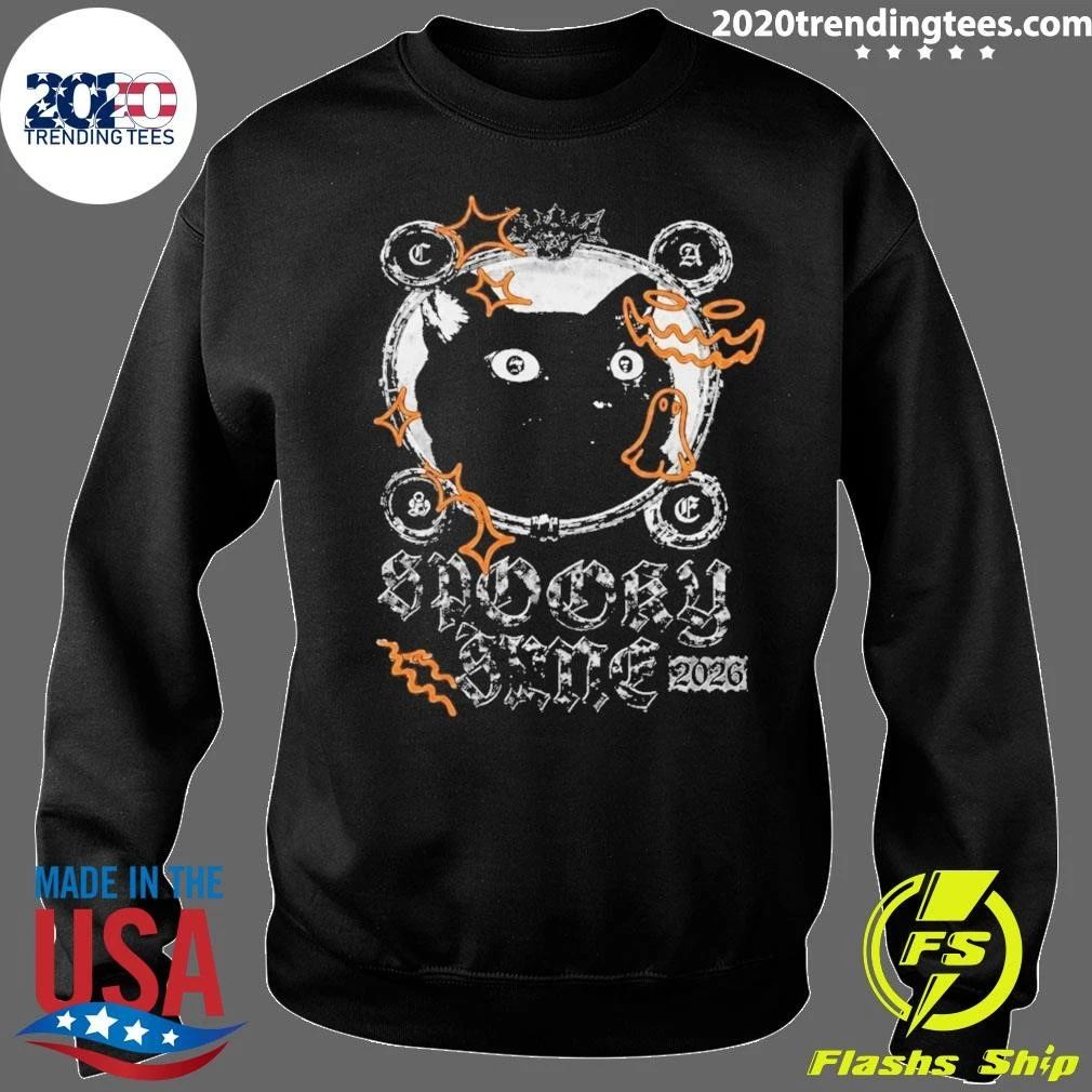 Spooky Scene Merch 2026 Black Cat Halloween Shirt