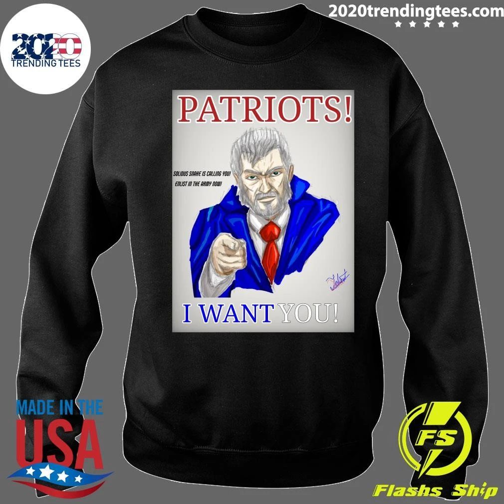 Patriots Solidus Snake Is Calling You Enlist In The Army Now I Want You Shirt