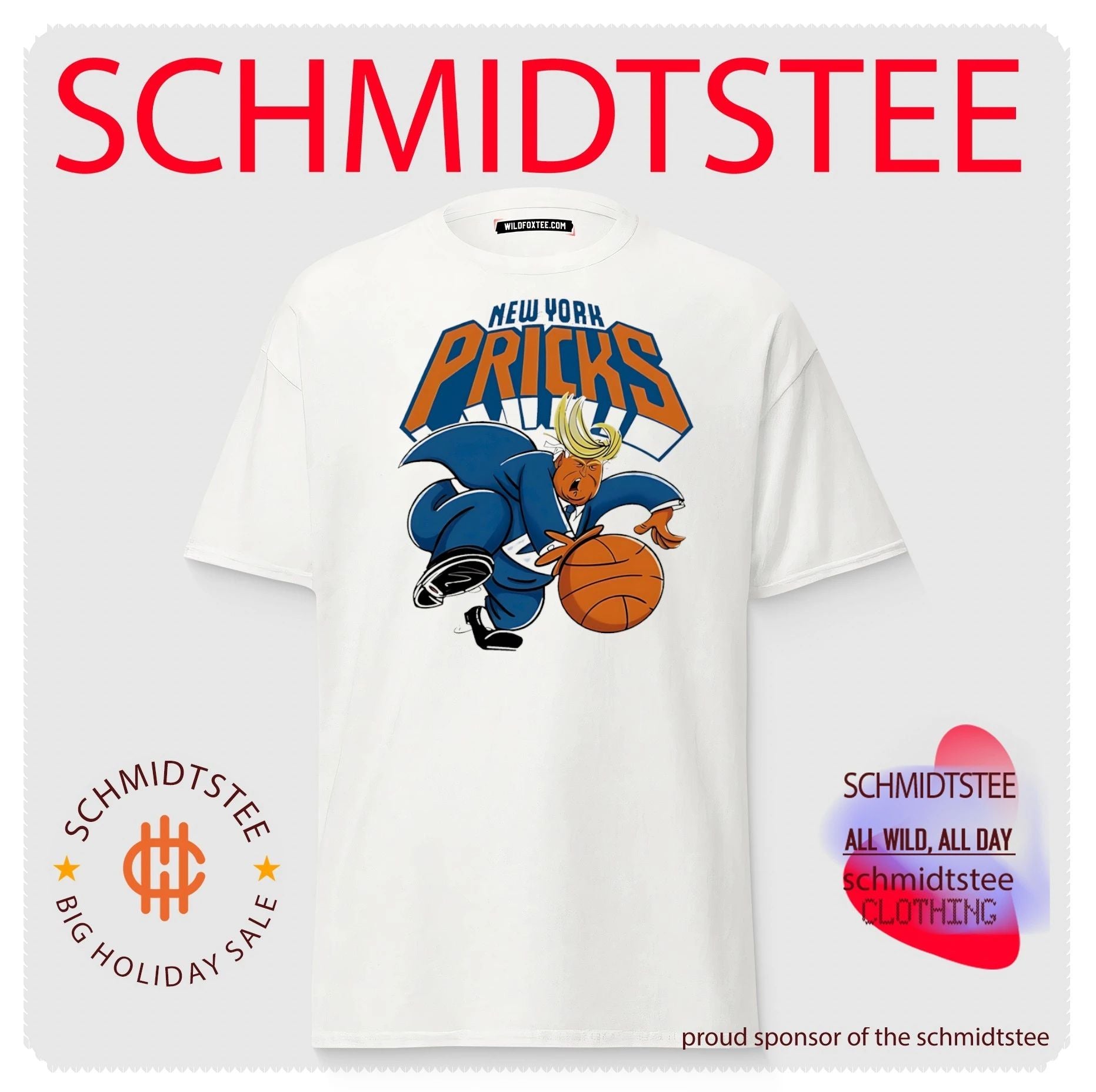 New York Pricks Trump Basketball illustration shirt