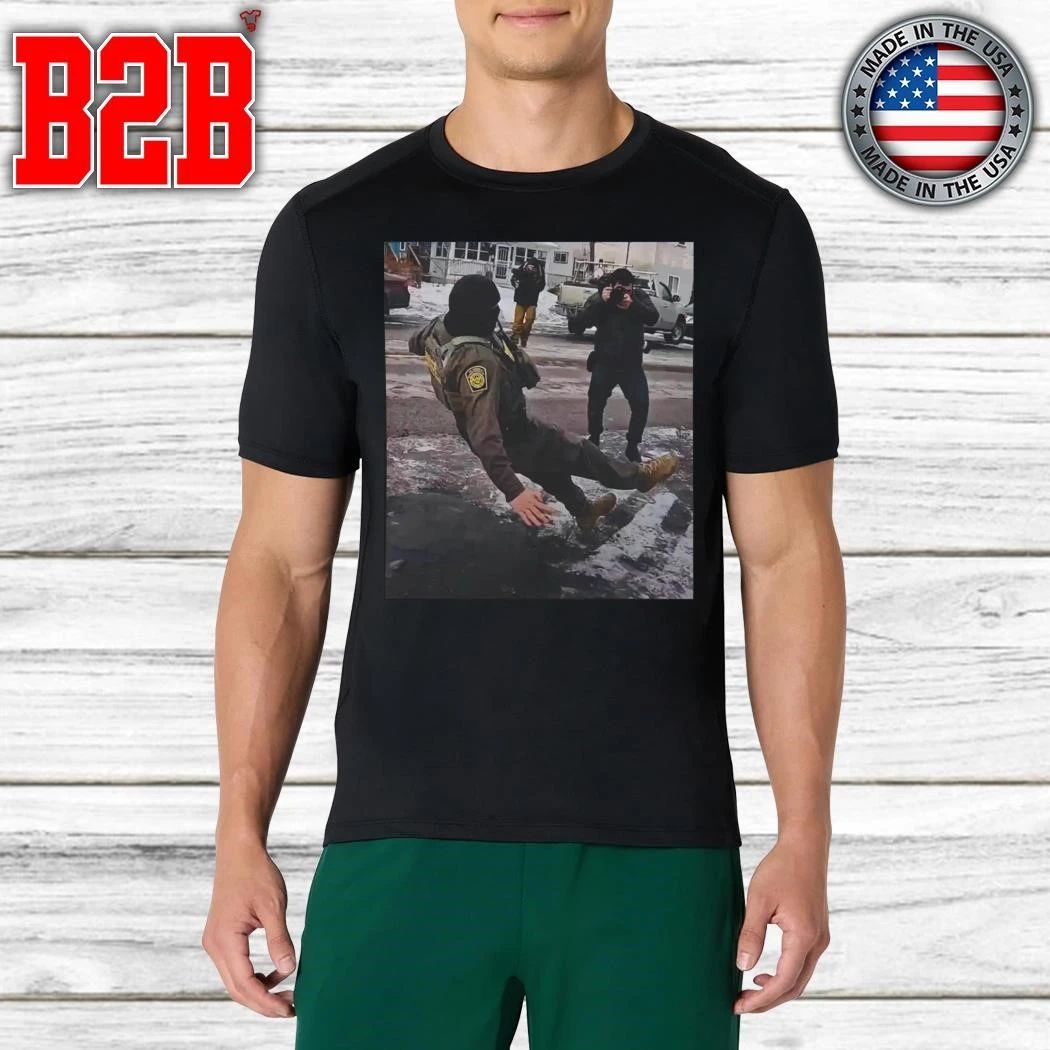 ICE Agent’s Epic Ice Slip Shirt