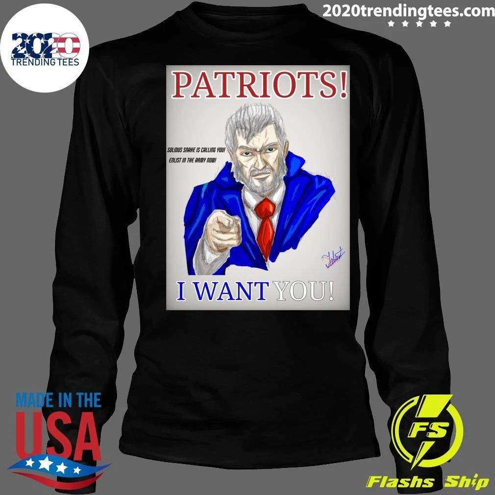 Patriots Solidus Snake Is Calling You Enlist In The Army Now I Want You Shirt