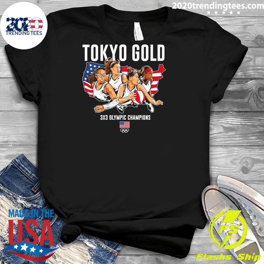 Team USA Tokyo Gold 3×3 Olympic Champions Shirt