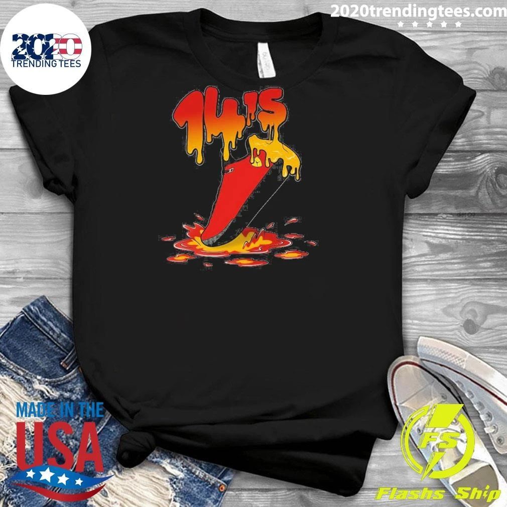 14’s Shoe Sneaker Sludges Drip Shirt