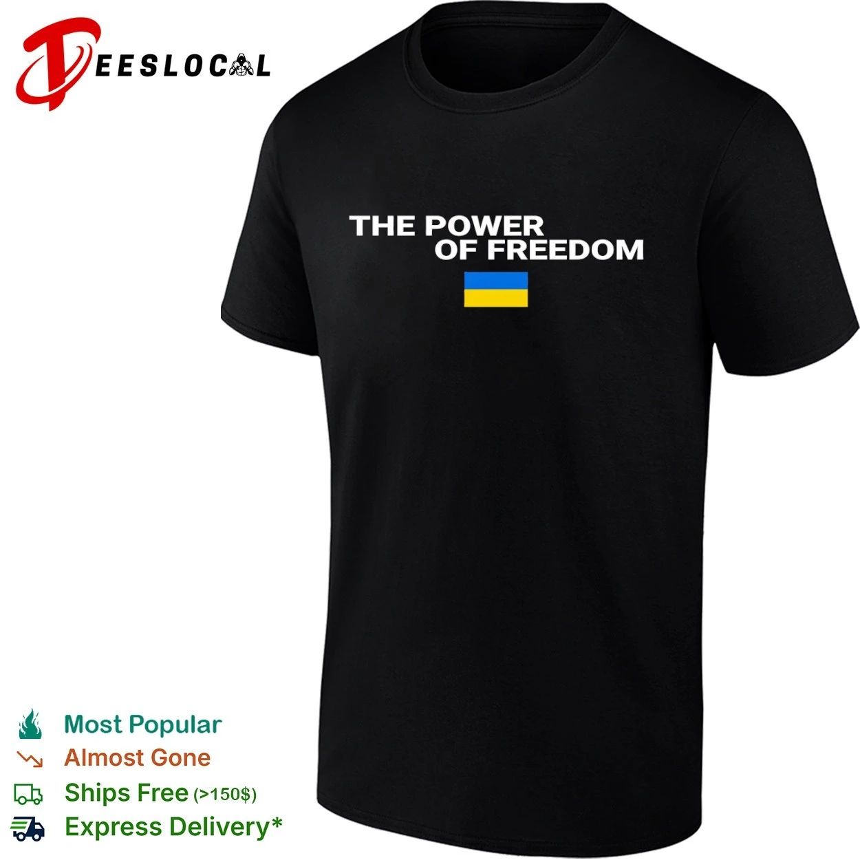 The Power of Freedom Ukraine Ukrainian Flag T-shirt