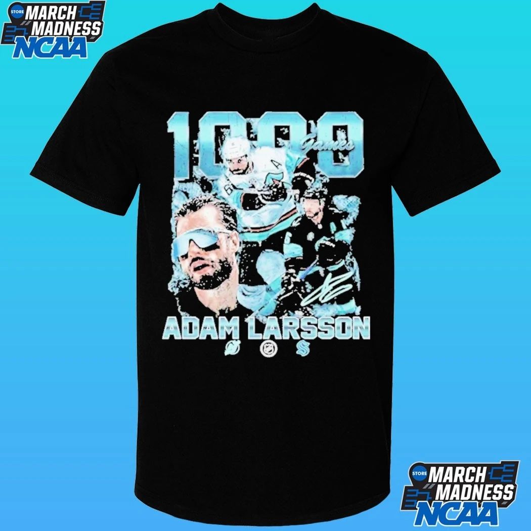 Adam Larsson 1000 Games Seattle Kraken Larsson Shirt