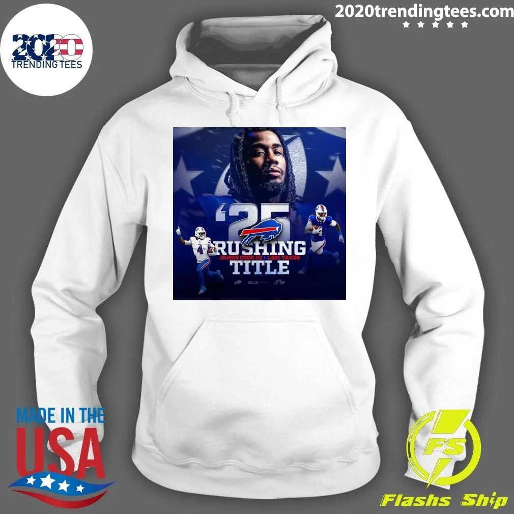 25 Rushing James Cook III 1.621 Yards Title Shirt