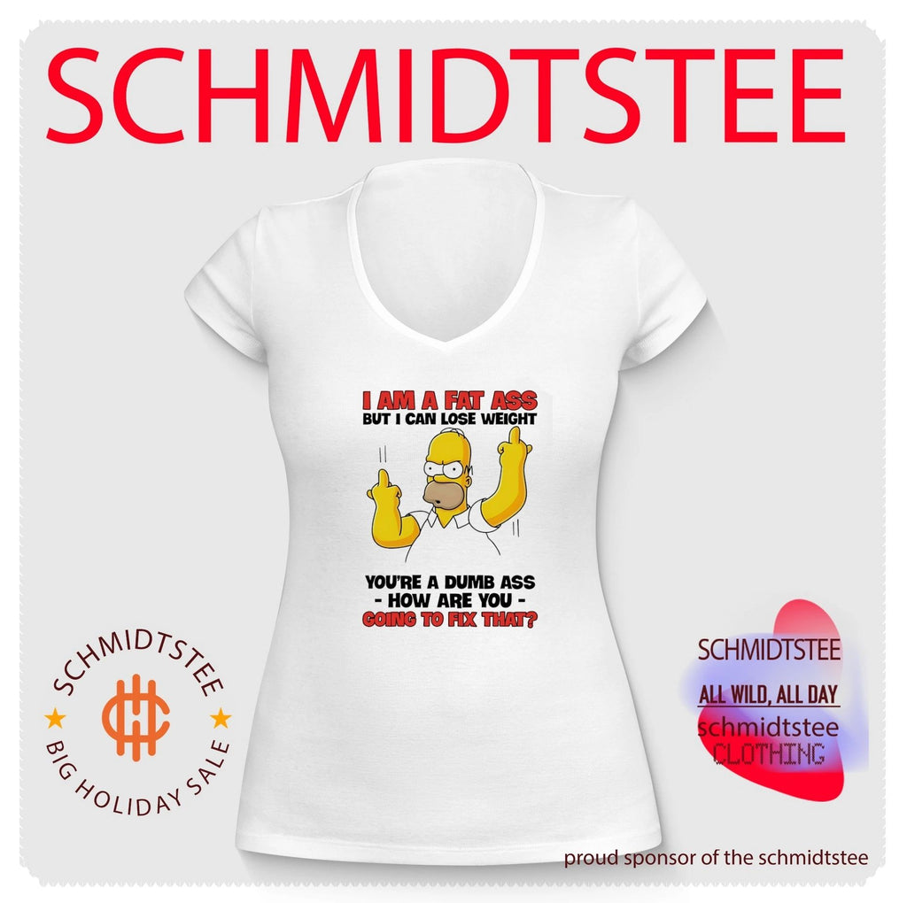 I am a fat ass but I can lose weight you’re a dumb ass how are you Simpson middle finger shirt