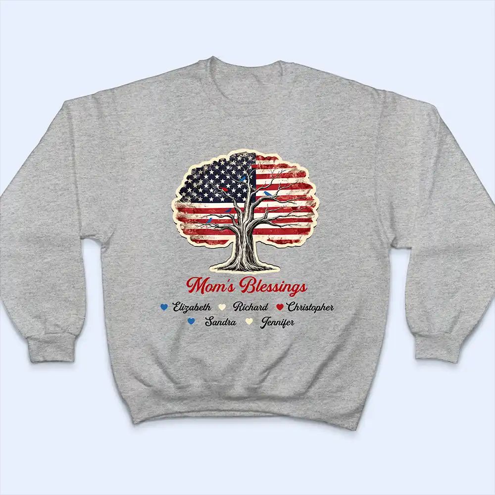 Stars & Stripes Grandma's Blessing - Personalized T Shirt