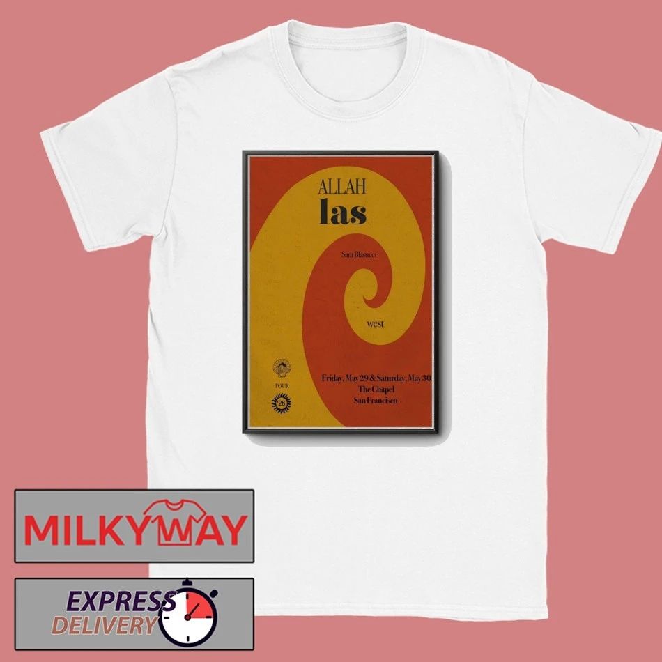 LIMITED May 29 2026 Allah-Las + Sam Blasucci San Francisco, CA Poster TOUR shirt