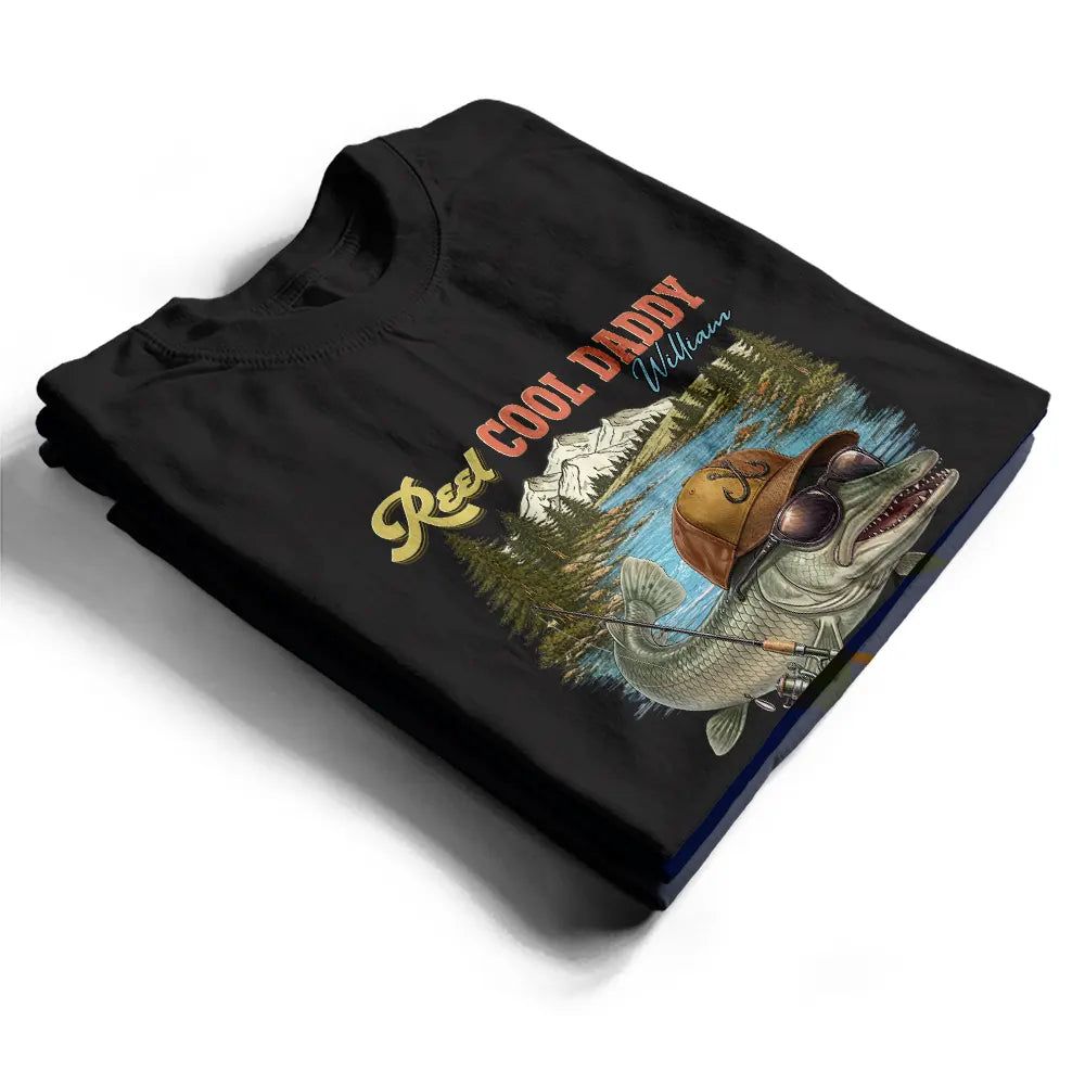 Reel Cool Dad Gradpa - Personalized T Shirt