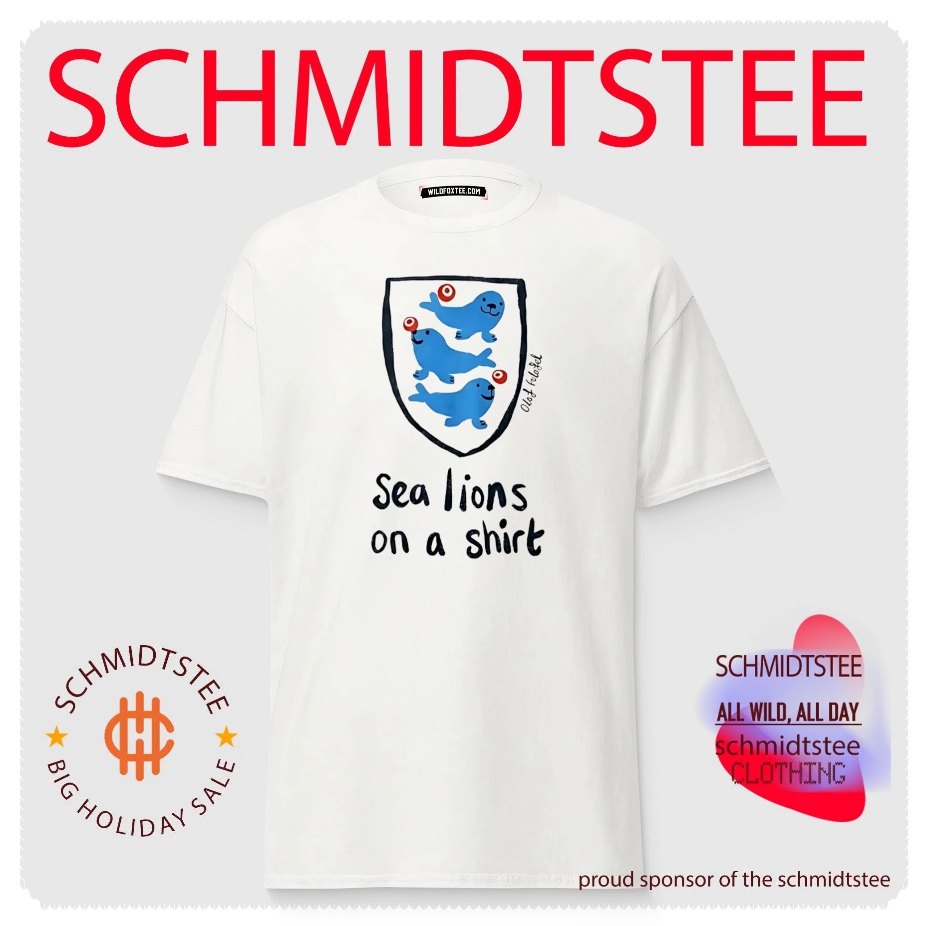 Olaf Falafel Sea Lions On A Shirt