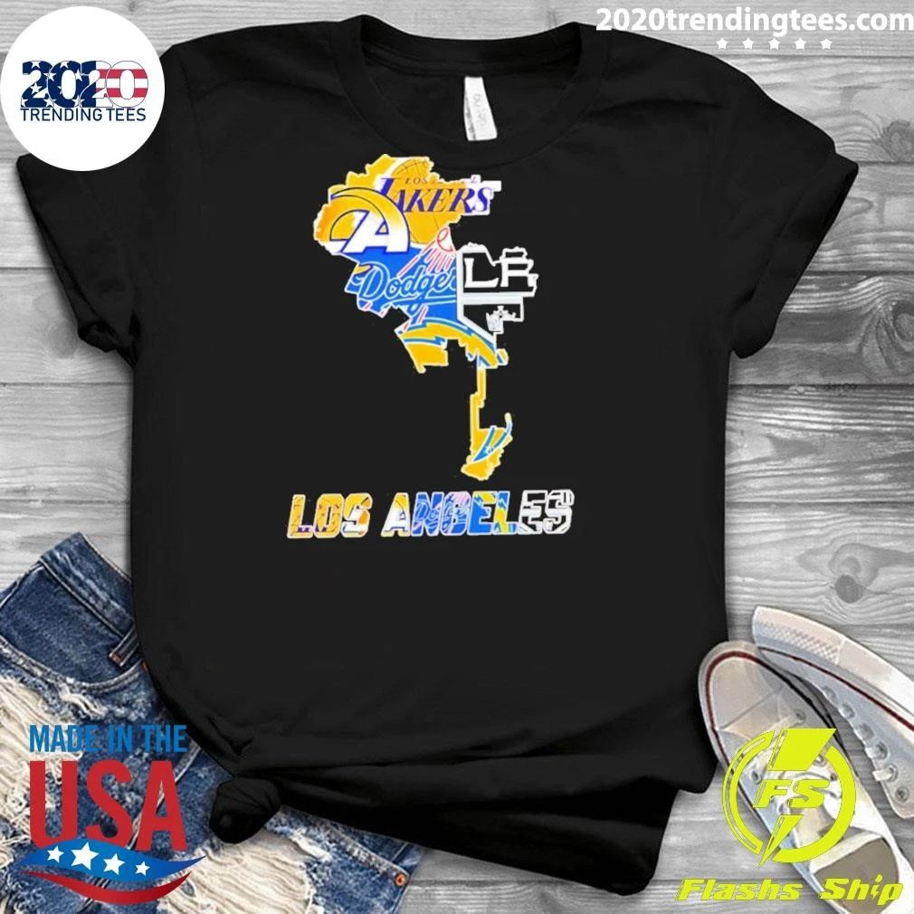 Los Angeles Lakers Dodgers Rams and Kings Map Logo Season 2026 Shirt