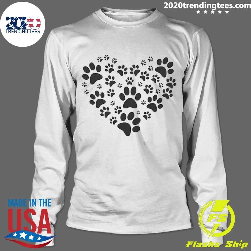 Paw Print Heart Pet Lover Shirt