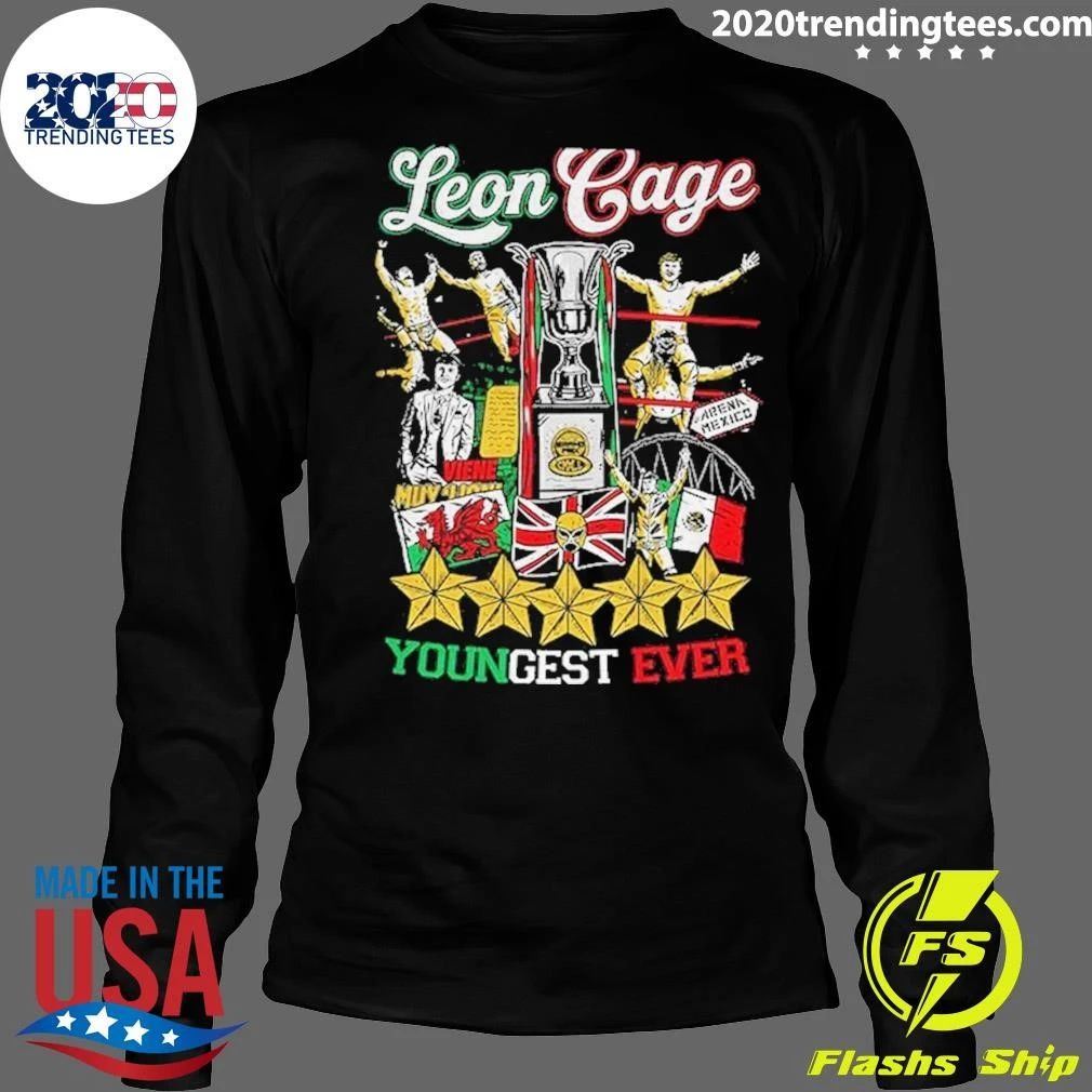 Leon Cage Cmll Wrestling Champion Commemorative Leon Cage Youngest Ever Shirt