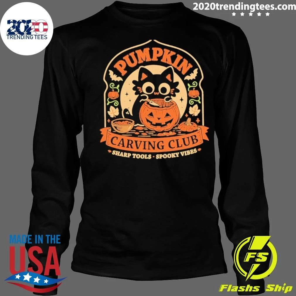 Pumpkin Carving Club Sharp Tools Spooky Vibes Shirt