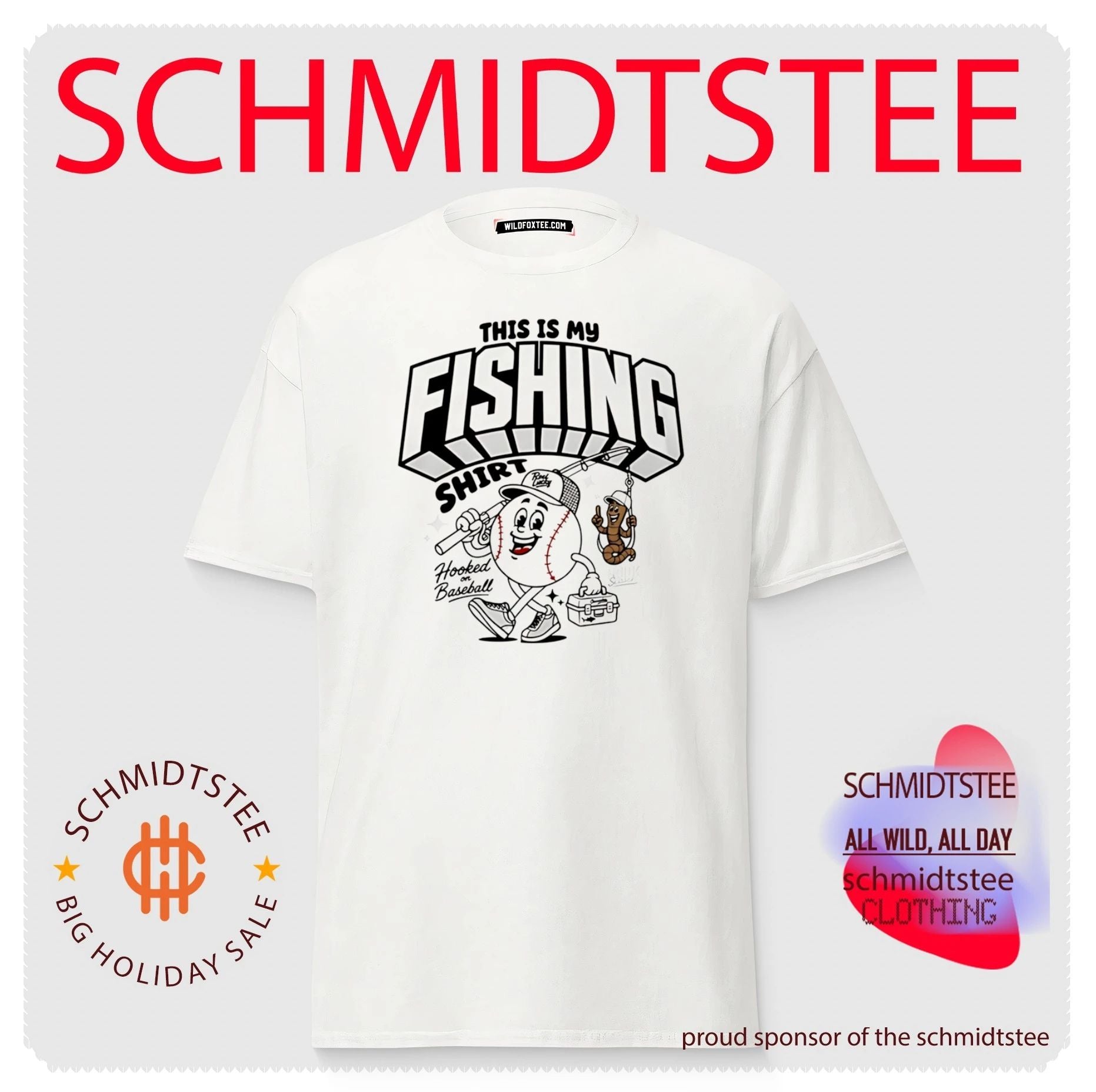 This is my fishing hooked on baseball shirt