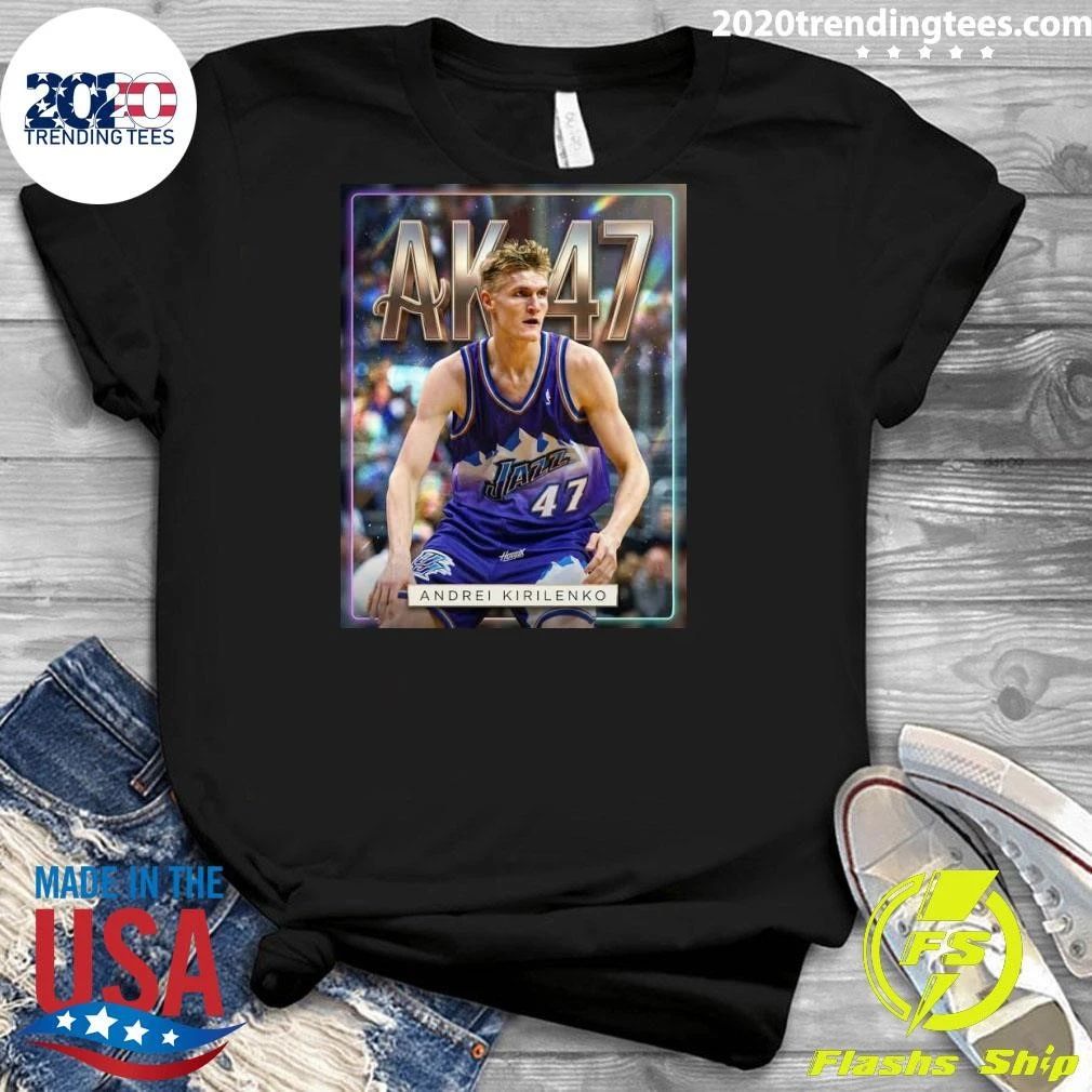 Andrei Kirilenko AK-47 Utah Jazz Legendary NBA Basketball Art Shirt