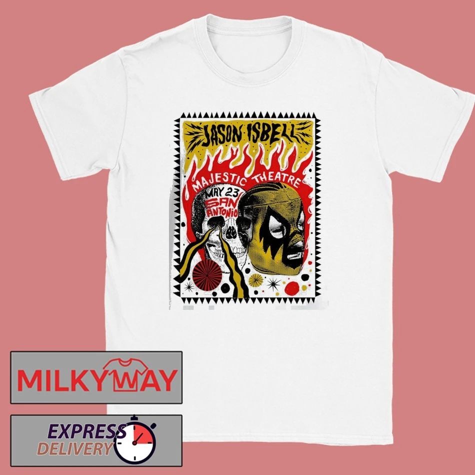 Jason Isbell Solo Tour San Antonio Texas 2026 Gig Poster At Majestic Theatre On May 23 2026 T-Shirt