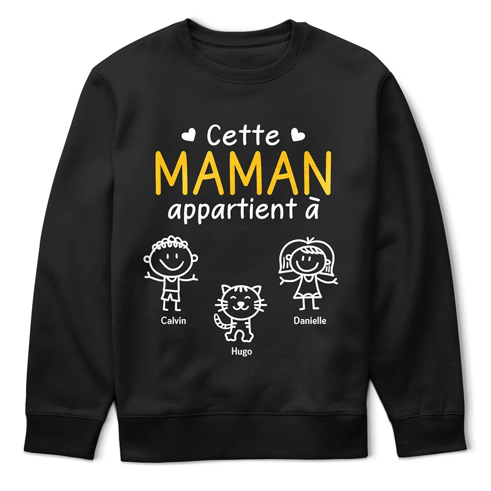 Ce Grand-Père Cette Grand-Mère Ce Papa Cette Maman Appartient À - T Shirt Personnalisé