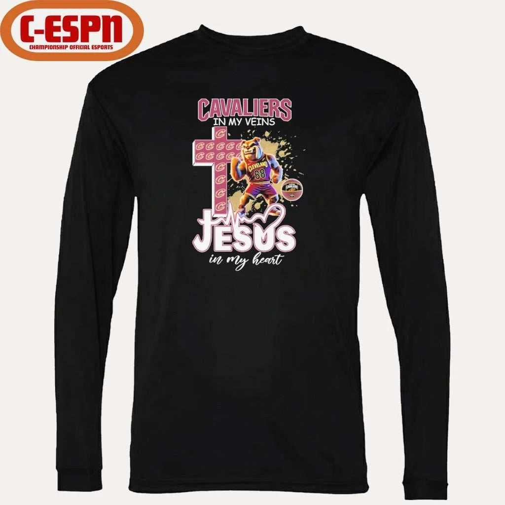 Cleveland Cavaliers Mascot In My Veins Jesus In My Heart Shirt