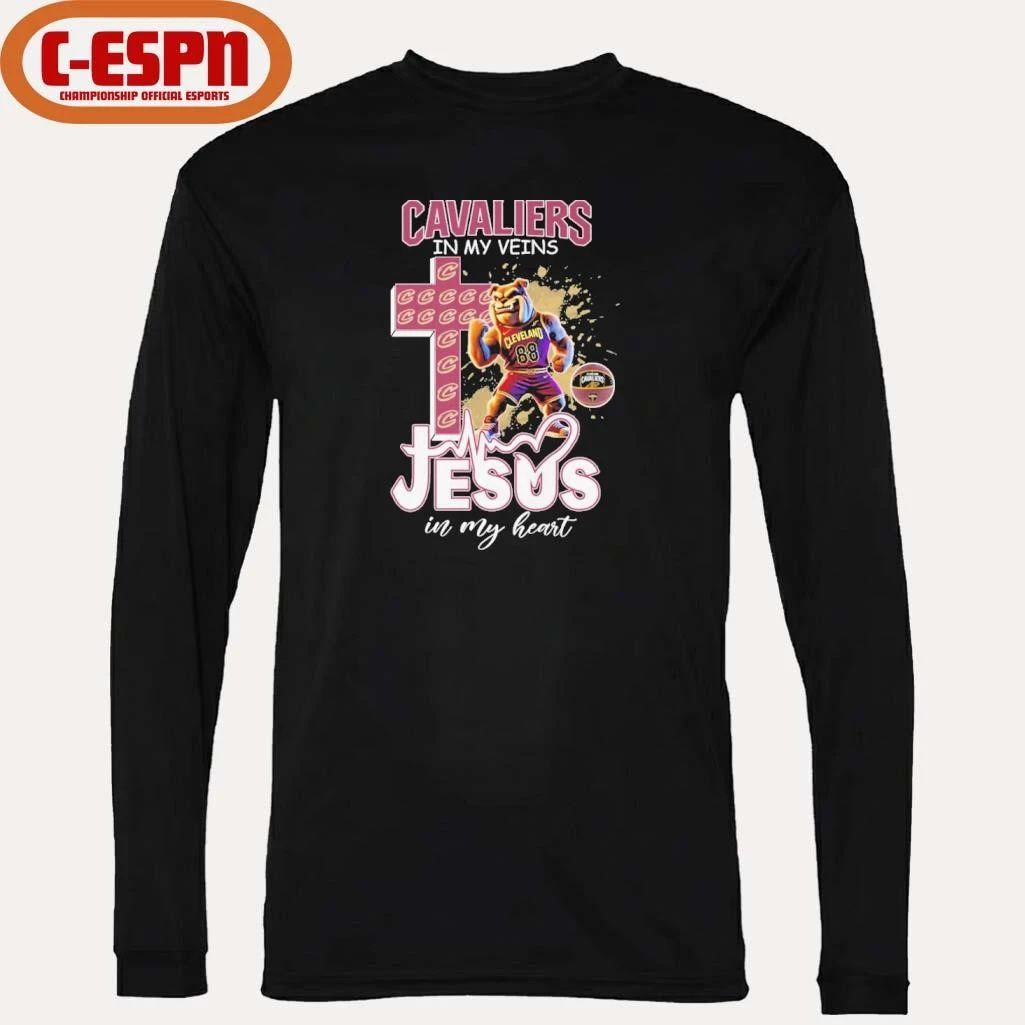 Cleveland Cavaliers Mascot In My Veins Jesus In My Heart Shirt