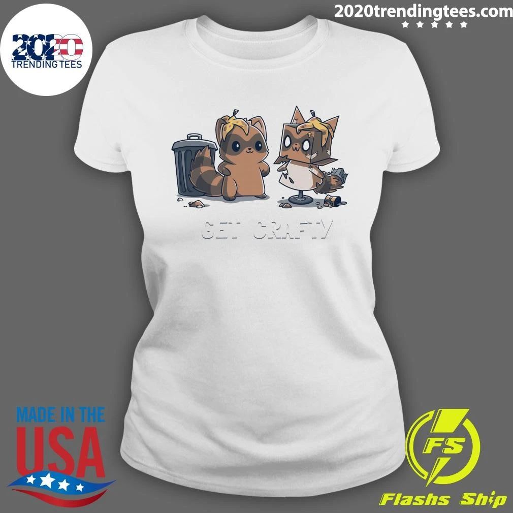 Get Crafty Raccoon Tee Shirt