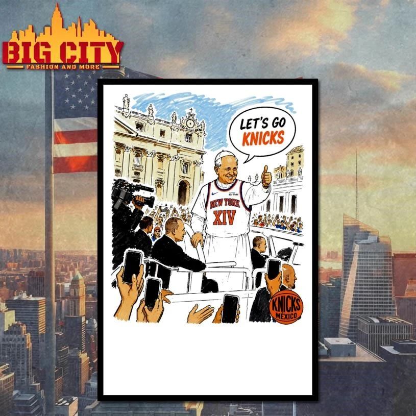 New York Knicks Pope Leo XIV Let’s Go Knicks Shirt