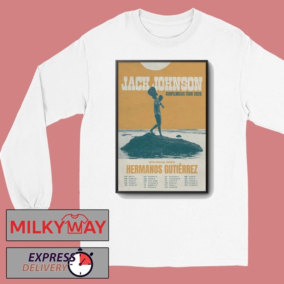 New Jack Johnson Surfilmusic Tour 2026 Poster shirt