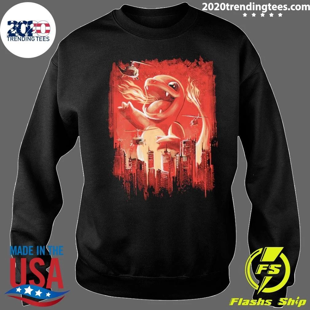 Charmanzilla Godzilla Charmander Kaiju City Attack Tee Shirt