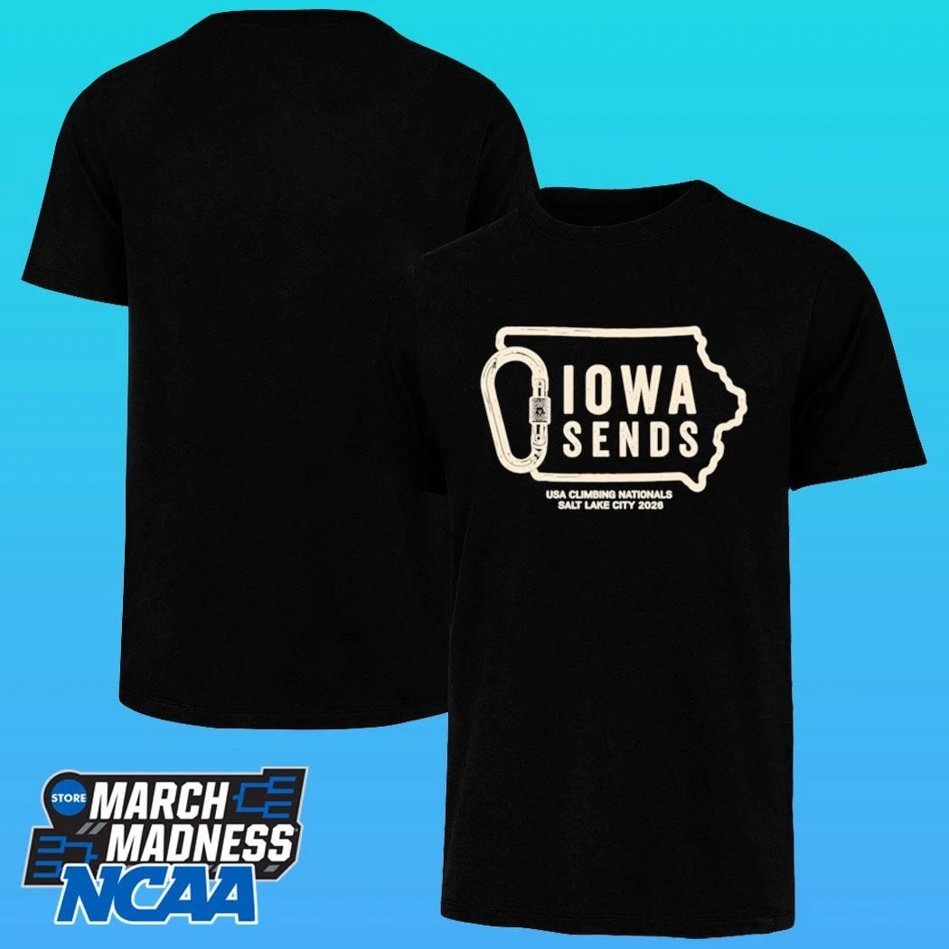 Climb Iowa Iowa Sends Usa Climbing Nationals Salt Lake City 2026 Shirt