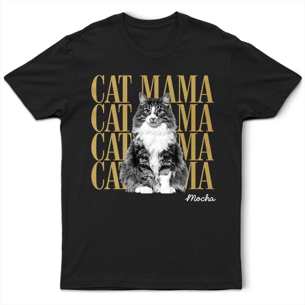 Custom Photo Dog Mama Cat Mama Dog Dad - Personalized T Shirt