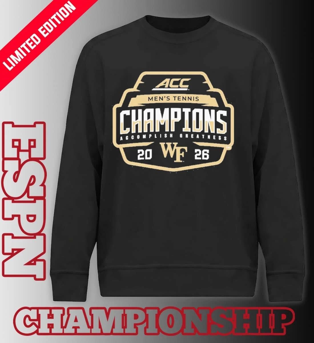 Wake Forest University Men’s Tennis 2026 ACC Champions Locker Room T-Shirt